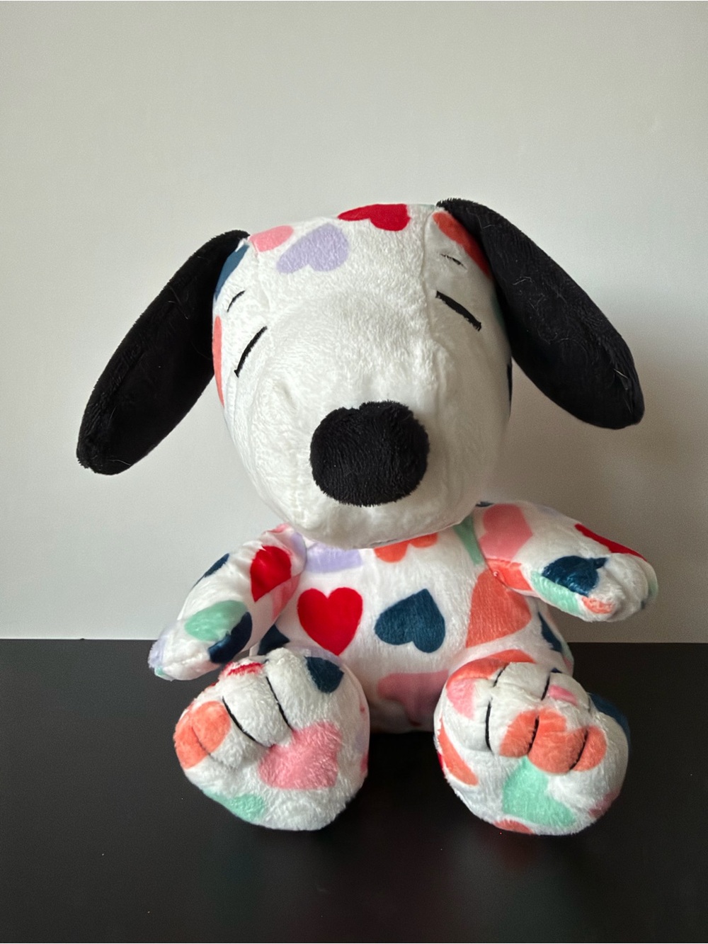 Hallmark Snoopy Plush with Hearts Pattern